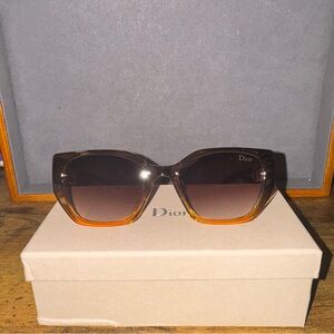 Dior Women's Sunglasses - Brown and Orange